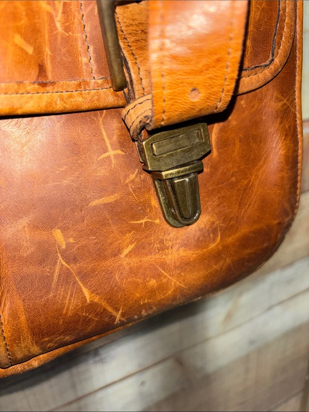 ONA The Prince Street Brown Leather Camera Messenger Laptop Bag antique cognac